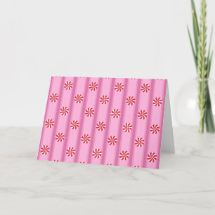Fun and Fancy Pink Christmas Peppermint Candy Invitation