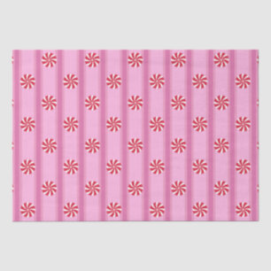Fun and Fancy Pink Christmas Peppermint Candy Tissue Paper