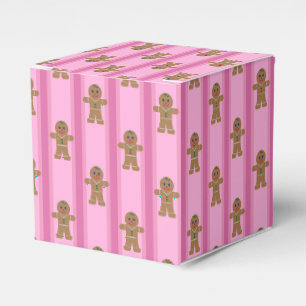 Fun and Fancy Pink Gingerbread Man Favour Box