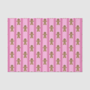 Fun and Fancy Pink Gingerbread Man Tissue Paper