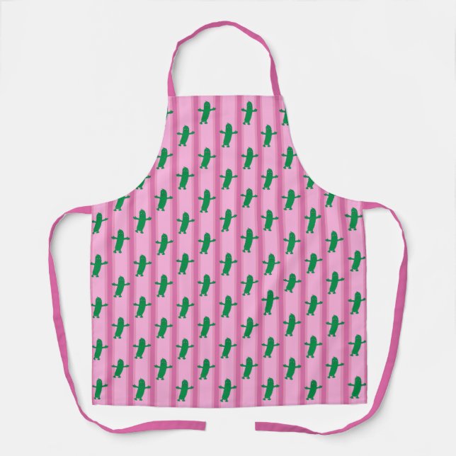 Fun and Fancy Pink Pickle Apron (Front)