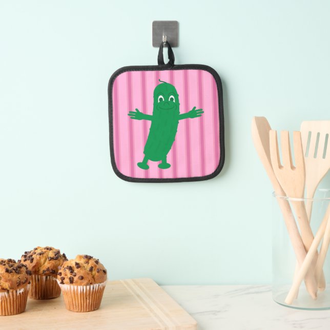 Fun and Fancy Pink Pickle Pot Holder (Insitu(Hanging))