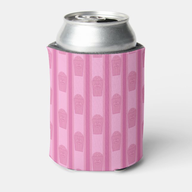 Fun and Fancy Pink Popcorn Can Cooler (Can Back)