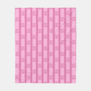 Fun and Fancy Pink Pretzel Fleece Blanket