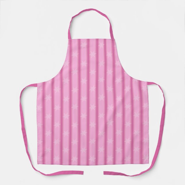 Fun and Fancy Pink Snowflake Apron (Front)