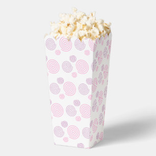 Fun and Fancy Pink Spirals Popcorn Favour Box