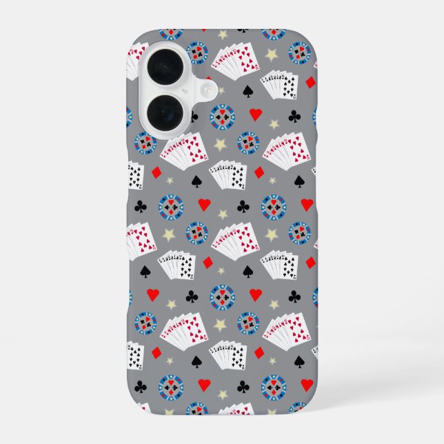 Fun and Fancy Poker iPhone 16 Case (Back)