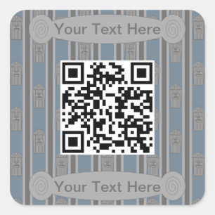 Fun and Fancy Popcorn QR Code Square Sticker