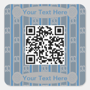 Fun and Fancy Pretzel QR Square Sticker