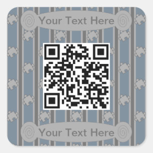 Fun and Fancy Puzzle QR Code Square Sticker