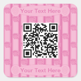 Fun and Fancy Royal Flush QR Code Square Sticker