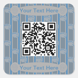 Fun and Fancy Royal Flush QR Code Square Sticker