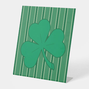 Fun and Fancy Shamrock Pedestal Sign