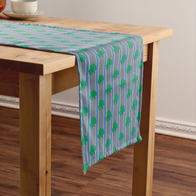 Fun and Fancy Shamrock Short Table Runner (In Situ)