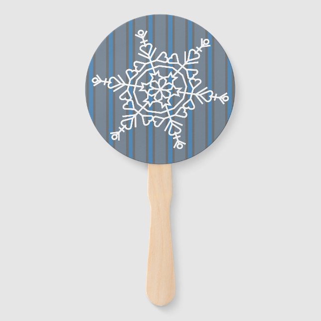 Fun and Fancy Snowflake Hand Fan (Front)