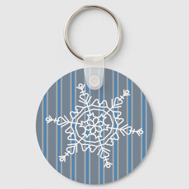 Fun and Fancy Snowflake Key Ring (Front)