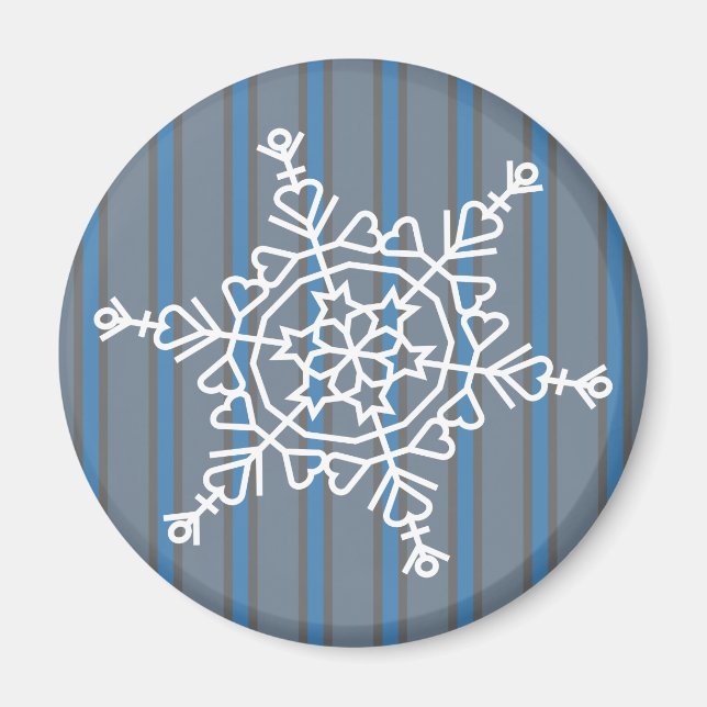 Fun and Fancy Snowflake Magnet (Front)