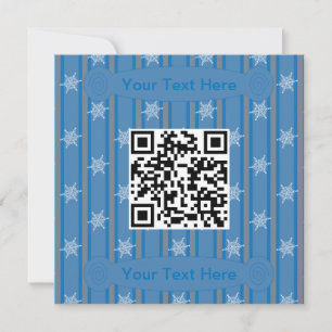 Fun and Fancy Snowflake QR Code Invitation