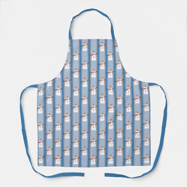 Fun and Fancy Snowman Detective Apron (Front)