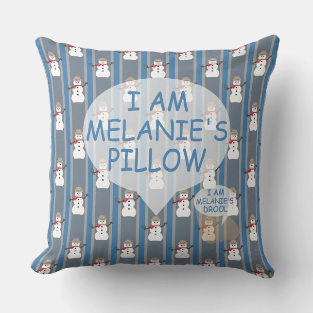Fun and Fancy Snowman Detective Cushion (Front)