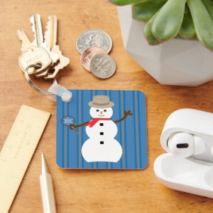 Fun and Fancy Snowman Detective Key Ring