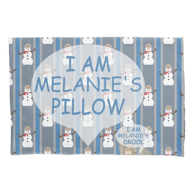 Fun and Fancy Snowman Detective Pillowcase (Front)