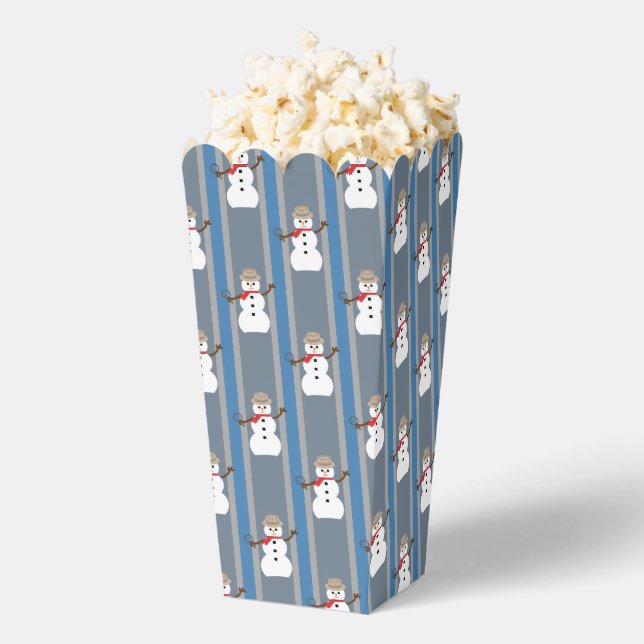 Fun and Fancy Snowman Detective Popcorn Favour Box (Popped)