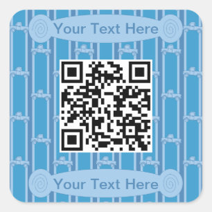 Fun and Fancy Truck QR Code Square Sticker