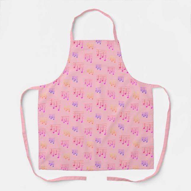 Fun and Fancy Ukulele Tuning Song Music Note Apron (Front)