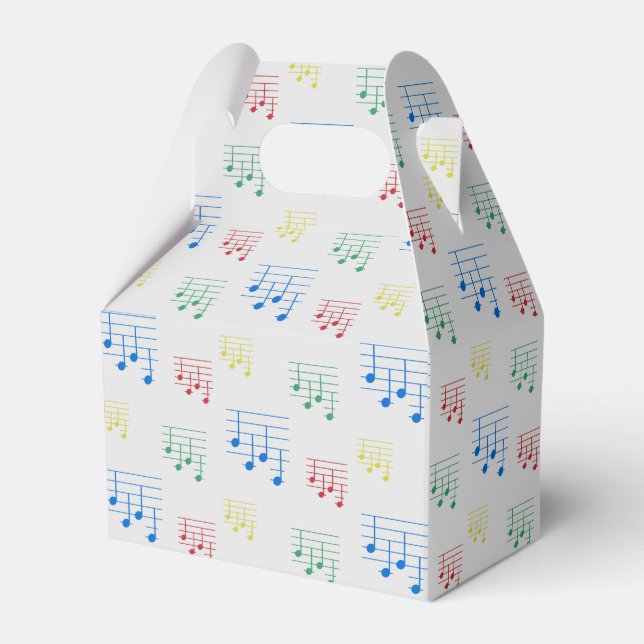 Fun and Fancy Ukulele Tuning Song Music Note Favour Box (Front Side)