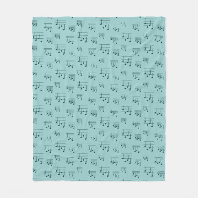 Fun and Fancy Ukulele Tuning Song Music Note Fleece Blanket (Front)