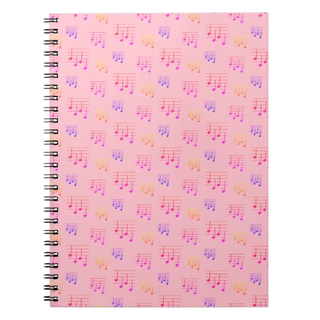 Fun and Fancy Ukulele Tuning Song Music Note Notebook (Front)