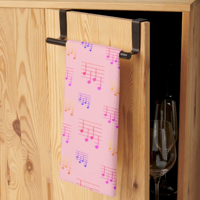 Fun and Fancy Ukulele Tuning Song Music Note Tea Towel (Thirds Fold)
