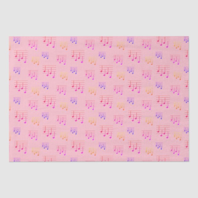 Fun and Fancy Ukulele Tuning Song Music Note Tissue Paper (Front)