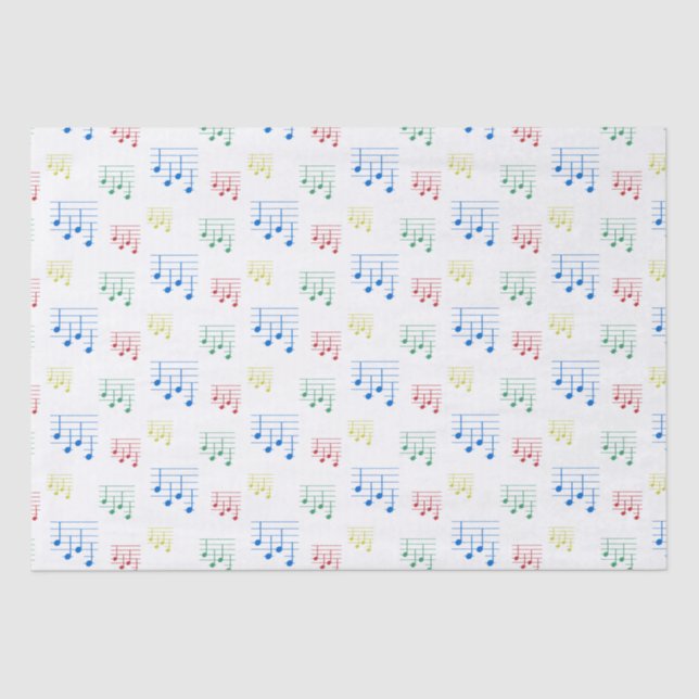 Fun and Fancy Ukulele Tuning Song Music Note Tissue Paper (Front)