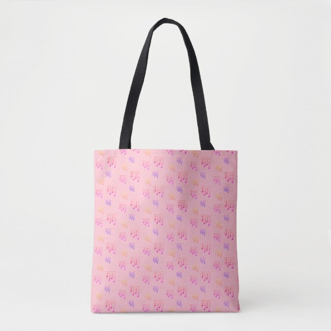 Fun and Fancy Ukulele Tuning Song Music Note Tote Bag (Front)