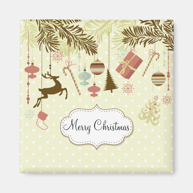 Fun and Festive Christmas Ornaments Magnet (Front)