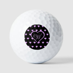 Fun and Flirty Pink Hearts Personalised Golf Balls