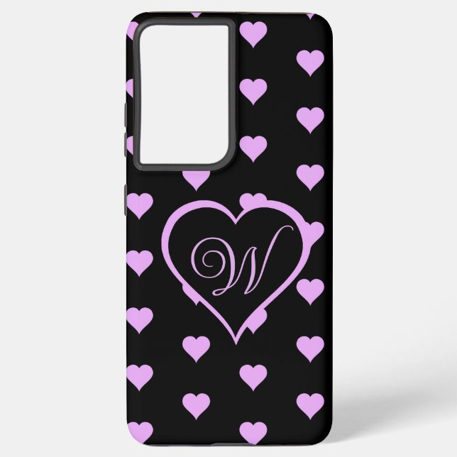 Fun and Flirty Pink Hearts Personalised Samsung Galaxy S21 Ultra Case (Back)