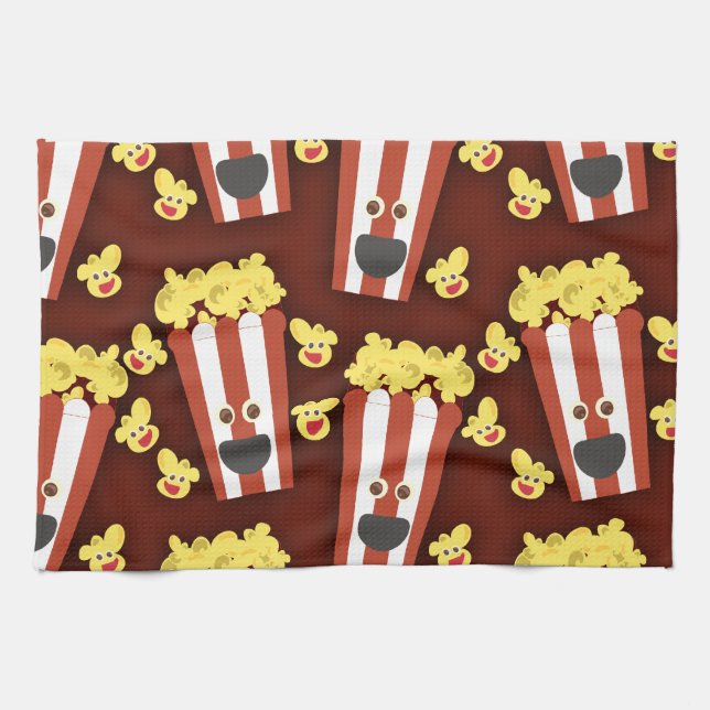 Fun and Fresh Movie Popcorn Tea Towel (Horizontal)