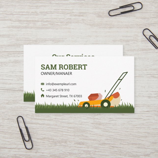 Fun and Friendly Landscaping with a Touch of Humou Business Card (Front/Back In Situ)