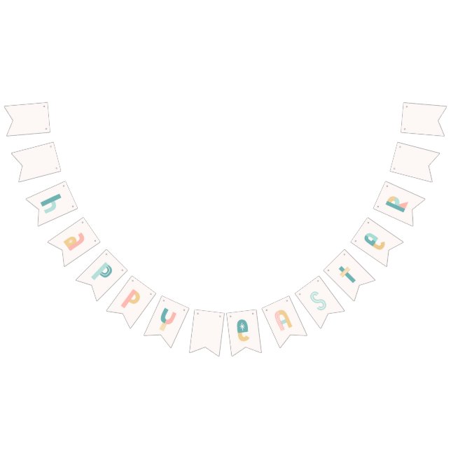 Fun and Funky Typography Happy Easter Bunting (All)