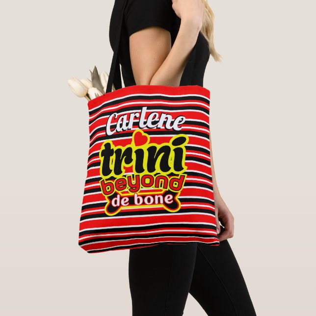 Fun and Funny Trini Beyond De Bone Tote Bag (Close Up)