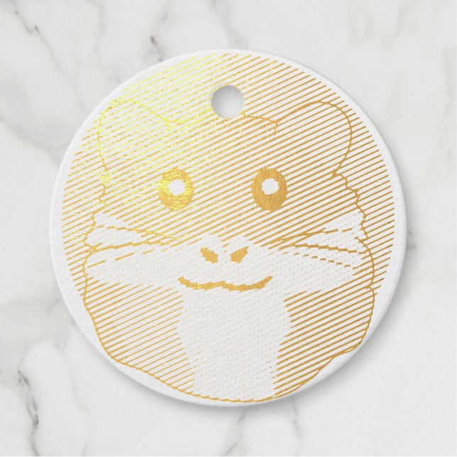 Fun and lighthearted hamster favour tags (Front)