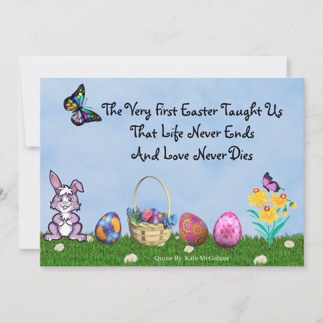 Fun and Loving Easter Flat Card (Front)