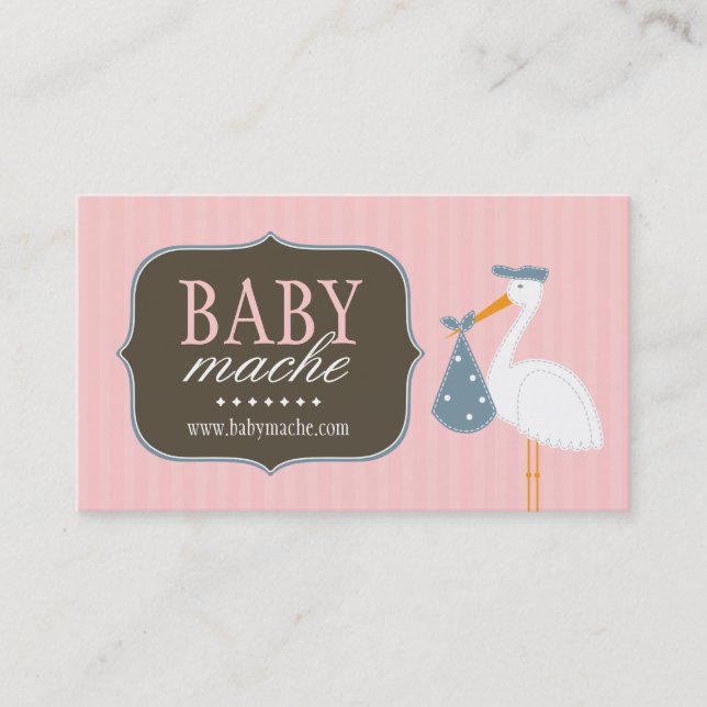 Fun and Modern Baby Boutique Business Cards (Front)