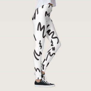 Fun and modern black and white leggings