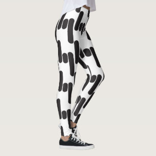 Fun and modern black and white leggins leggings
