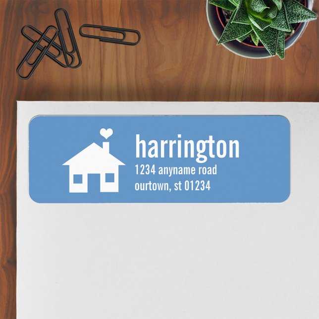 Fun and Modern Custom Baby Blue Address Label (Creator Uploaded)
