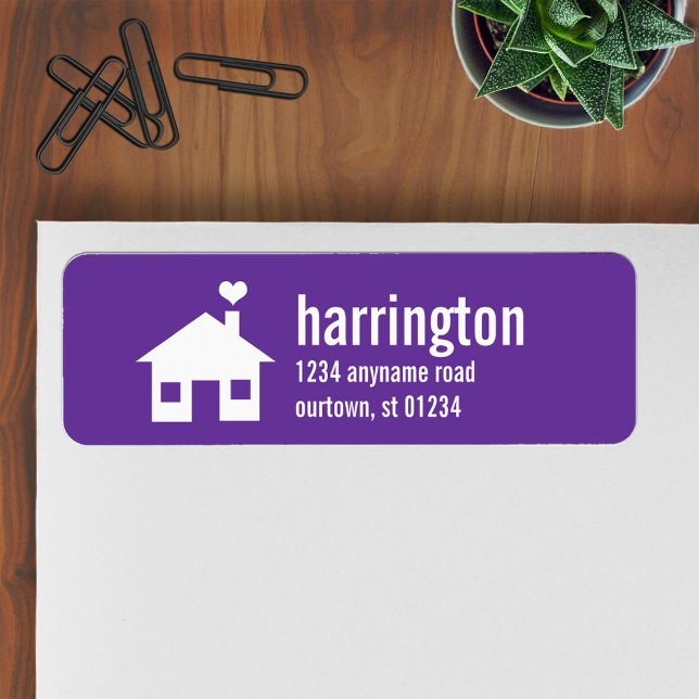 Fun and Modern Purple Address Label (Creator Uploaded)